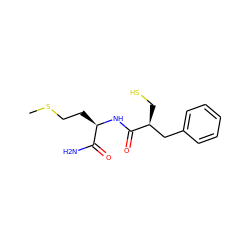 CSCC[C@@H](NC(=O)[C@@H](CS)Cc1ccccc1)C(N)=O ZINC000026497339