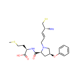 CSCC[C@@H](NC(=O)[C@@H]1C[C@H](Oc2ccccc2)CN1C/C=C/[C@@H](N)CS)C(=O)O ZINC000084687183