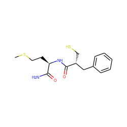 CSCC[C@@H](NC(=O)[C@H](CS)Cc1ccccc1)C(N)=O ZINC000026495296