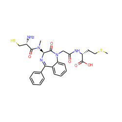 CSCC[C@@H](NC(=O)CN1C(=O)[C@H](N(C)C(=O)[C@@H](N)CS)N=C(c2ccccc2)c2ccccc21)C(=O)O ZINC000028762777