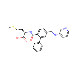 CSCC[C@@H](NC(=O)c1ccc(CNc2cccnc2)cc1-c1ccccc1)C(=O)O ZINC000013781634