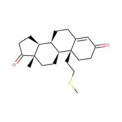 CSCC[C@]12CCC(=O)C=C1CC[C@@H]1[C@@H]3CCC(=O)[C@@]3(C)CC[C@@H]12 ZINC000014947020