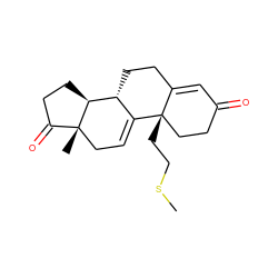 CSCC[C@]12CCC(=O)C=C1CC[C@@H]1C2=CC[C@]2(C)C(=O)CC[C@@H]12 ZINC000003926282