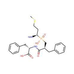 CSCC[C@H](N)[P@](=O)(O)C[C@@H](Cc1ccccc1)C(=O)N[C@@H](Cc1ccccc1)C(=O)O ZINC000013807038