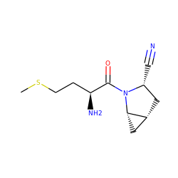 CSCC[C@H](N)C(=O)N1[C@H](C#N)C[C@@H]2C[C@@H]21 ZINC000013560890