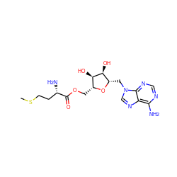 CSCC[C@H](N)C(=O)OC[C@H]1O[C@@H](Cn2cnc3c(N)ncnc32)[C@H](O)[C@@H]1O ZINC000028110984