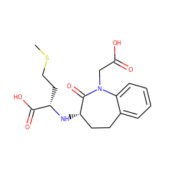 CSCC[C@H](N[C@H]1CCc2ccccc2N(CC(=O)O)C1=O)C(=O)O ZINC000029339019