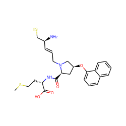 CSCC[C@H](NC(=O)[C@@H]1C[C@H](Oc2cccc3ccccc23)CN1C/C=C/[C@H](N)CS)C(=O)O ZINC000026248864