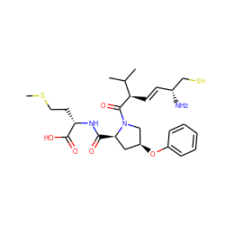 CSCC[C@H](NC(=O)[C@@H]1C[C@H](Oc2ccccc2)CN1C(=O)[C@H](/C=C/[C@@H](N)CS)C(C)C)C(=O)O ZINC000026186663