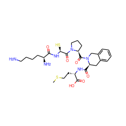 CSCC[C@H](NC(=O)[C@@H]1Cc2ccccc2CN1C(=O)[C@@H]1CCCN1C(=O)[C@H](S)NC(=O)[C@@H](N)CCCCN)C(=O)O ZINC000095557640
