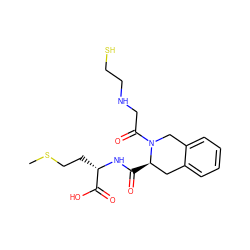 CSCC[C@H](NC(=O)[C@@H]1Cc2ccccc2CN1C(=O)CNCCS)C(=O)O ZINC000026650884