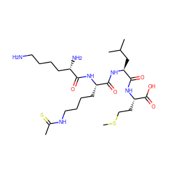 CSCC[C@H](NC(=O)[C@H](CC(C)C)NC(=O)[C@H](CCCCNC(C)=S)NC(=O)[C@@H](N)CCCCN)C(=O)O ZINC000042890874