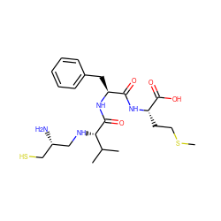 CSCC[C@H](NC(=O)[C@H](Cc1ccccc1)NC(=O)[C@@H](NC[C@@H](N)CS)C(C)C)C(=O)O ZINC000095611133