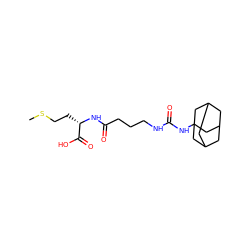 CSCC[C@H](NC(=O)CCCNC(=O)NC12CC3CC(CC(C3)C1)C2)C(=O)O ZINC000036330574