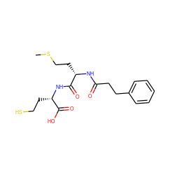 CSCC[C@H](NC(=O)CCc1ccccc1)C(=O)N[C@@H](CCS)C(=O)O ZINC000013739932