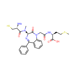 CSCC[C@H](NC(=O)CN1C(=O)[C@H](N(C)C(=O)[C@@H](N)CS)N=C(c2ccccc2)c2ccccc21)C(=O)O ZINC000014277283