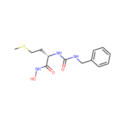 CSCC[C@H](NC(=O)NCc1ccccc1)C(=O)NO ZINC000084669672