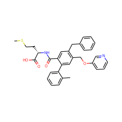 CSCC[C@H](NC(=O)c1cc(Cc2ccccc2)c(COc2cccnc2)cc1-c1ccccc1C)C(=O)O ZINC000027202578