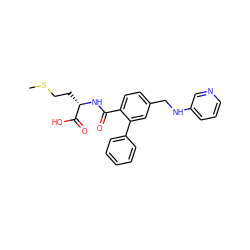 CSCC[C@H](NC(=O)c1ccc(CNc2cccnc2)cc1-c1ccccc1)C(=O)O ZINC000013781614