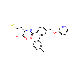 CSCC[C@H](NC(=O)c1ccc(COc2cccnc2)cc1-c1cccc(C)c1)C(=O)O ZINC000027428878