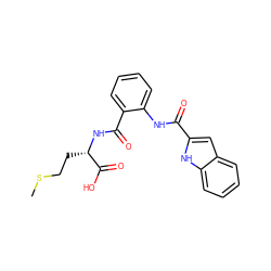 CSCC[C@H](NC(=O)c1ccccc1NC(=O)c1cc2ccccc2[nH]1)C(=O)O ZINC000040891732