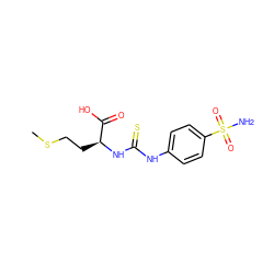 CSCC[C@H](NC(=S)Nc1ccc(S(N)(=O)=O)cc1)C(=O)O ZINC000013584103