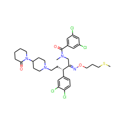 CSCCCO/N=C(\CN(C)C(=O)c1cc(Cl)cc(Cl)c1)[C@@H](CCN1CCC(N2CCCCC2=O)CC1)c1ccc(Cl)c(Cl)c1 ZINC000027893820