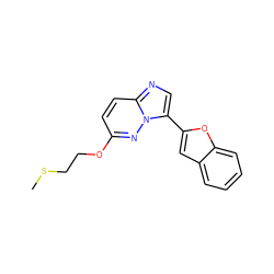 CSCCOc1ccc2ncc(-c3cc4ccccc4o3)n2n1 ZINC000205047032