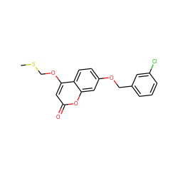 CSCOc1cc(=O)oc2cc(OCc3cccc(Cl)c3)ccc12 ZINC000103243493