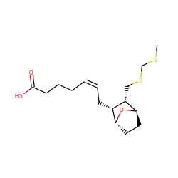 CSCSC[C@@H]1[C@H]2CC[C@@H](O2)[C@@H]1C/C=C\CCCC(=O)O ZINC000169361828