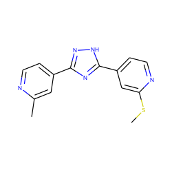 CSc1cc(-c2nc(-c3ccnc(C)c3)n[nH]2)ccn1 ZINC000049033153