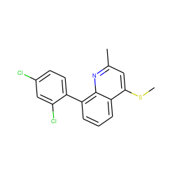 CSc1cc(C)nc2c(-c3ccc(Cl)cc3Cl)cccc12 ZINC000013553458