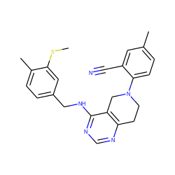 CSc1cc(CNc2ncnc3c2CN(c2ccc(C)cc2C#N)CC3)ccc1C ZINC000148260901