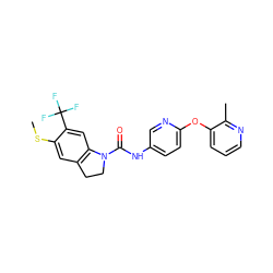 CSc1cc2c(cc1C(F)(F)F)N(C(=O)Nc1ccc(Oc3cccnc3C)nc1)CC2 ZINC000029549214