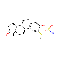 CSc1cc2c(cc1OS(N)(=O)=O)CC[C@@H]1[C@@H]2CC[C@]2(C)C(=O)CC[C@@H]12 ZINC000026837567