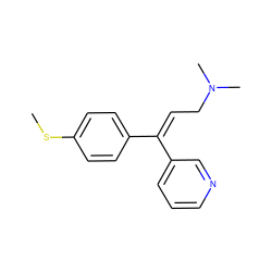 CSc1ccc(/C(=C/CN(C)C)c2cccnc2)cc1 ZINC000029312951