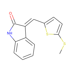 CSc1ccc(/C=C2/C(=O)Nc3ccccc32)s1 ZINC000026821499