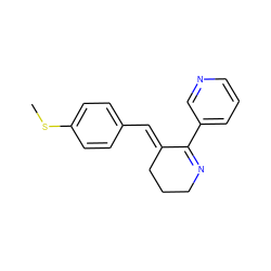 CSc1ccc(/C=C2\CCCN=C2c2cccnc2)cc1 ZINC000049803548