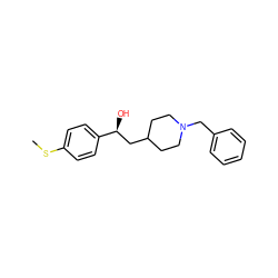 CSc1ccc([C@@H](O)CC2CCN(Cc3ccccc3)CC2)cc1 ZINC000013729960