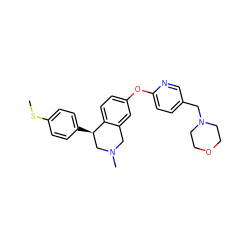 CSc1ccc([C@@H]2CN(C)Cc3cc(Oc4ccc(CN5CCOCC5)cn4)ccc32)cc1 ZINC000028827084