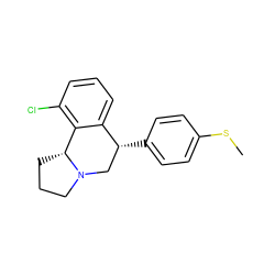 CSc1ccc([C@@H]2CN3CCC[C@@H]3c3c(Cl)cccc32)cc1 ZINC000026668446