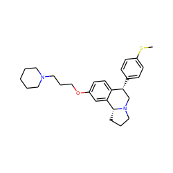 CSc1ccc([C@@H]2CN3CCC[C@@H]3c3cc(OCCCN4CCCCC4)ccc32)cc1 ZINC000028827059