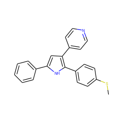 CSc1ccc(-c2[nH]c(-c3ccccc3)cc2-c2ccncc2)cc1 ZINC000003832172