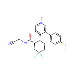 CSc1ccc(-c2c[n+]([O-])ccc2[C@@H]2CCC(F)(F)C[C@@H]2C(=O)NCC#N)cc1 ZINC000028897982