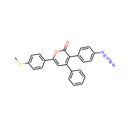 CSc1ccc(-c2cc(-c3ccccc3)c(-c3ccc(N=[N+]=[N-])cc3)c(=O)o2)cc1 ZINC000013581342