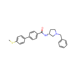 CSc1ccc(-c2ccc(C(=O)N[C@@H]3CCN(Cc4ccccc4)C3)cc2)cc1 ZINC000028364354