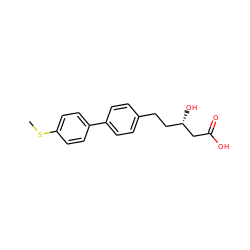 CSc1ccc(-c2ccc(CC[C@H](O)CC(=O)O)cc2)cc1 ZINC000045298506