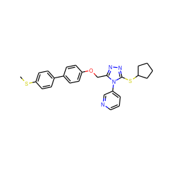 CSc1ccc(-c2ccc(OCc3nnc(SC4CCCC4)n3-c3cccnc3)cc2)cc1 ZINC000095593091