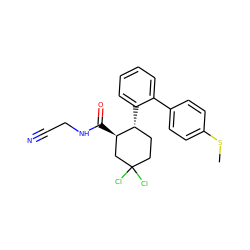 CSc1ccc(-c2ccccc2[C@@H]2CCC(Cl)(Cl)C[C@H]2C(=O)NCC#N)cc1 ZINC000006733228