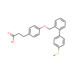 CSc1ccc(-c2ccccc2COc2ccc(CCC(=O)O)cc2)cc1 ZINC000084689885